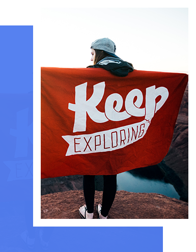 Image of girl with flag