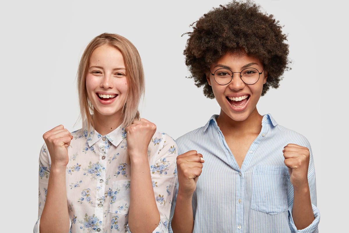 Image of happy females