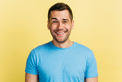 Happy man smiling image