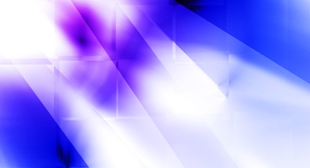 Abstract geometric design featuring overlapping translucent rectangles and beams in shades of blue and white creating a dynamic digital background