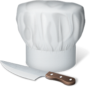 Image of chef hat and knife