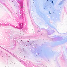 Abstract fluid art with swirling pastel pink, purple, and blue hues creating a dreamy marbled effect.